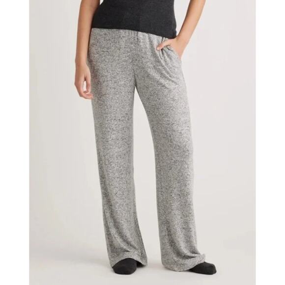 Quince Brushed Lounge Straight Leg Pants Heather Grey Size Large - Picture 1 of 11